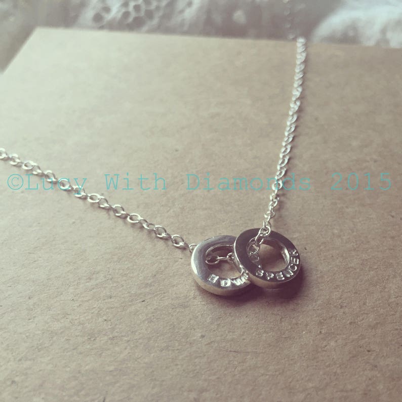 Personalised loop necklace in sterling silver Etsy
