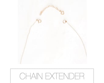 EXTENDER: 2-3" silver chain extender. gold chain extender. necklace extender. make necklace longer. add length to necklace.