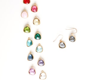 NO. 139 SHORT (gold/silver) birthstone earrings. bridesmaid earrings. wedding jewelry. everyday earrings. psalm 139. minimal earrings. baby