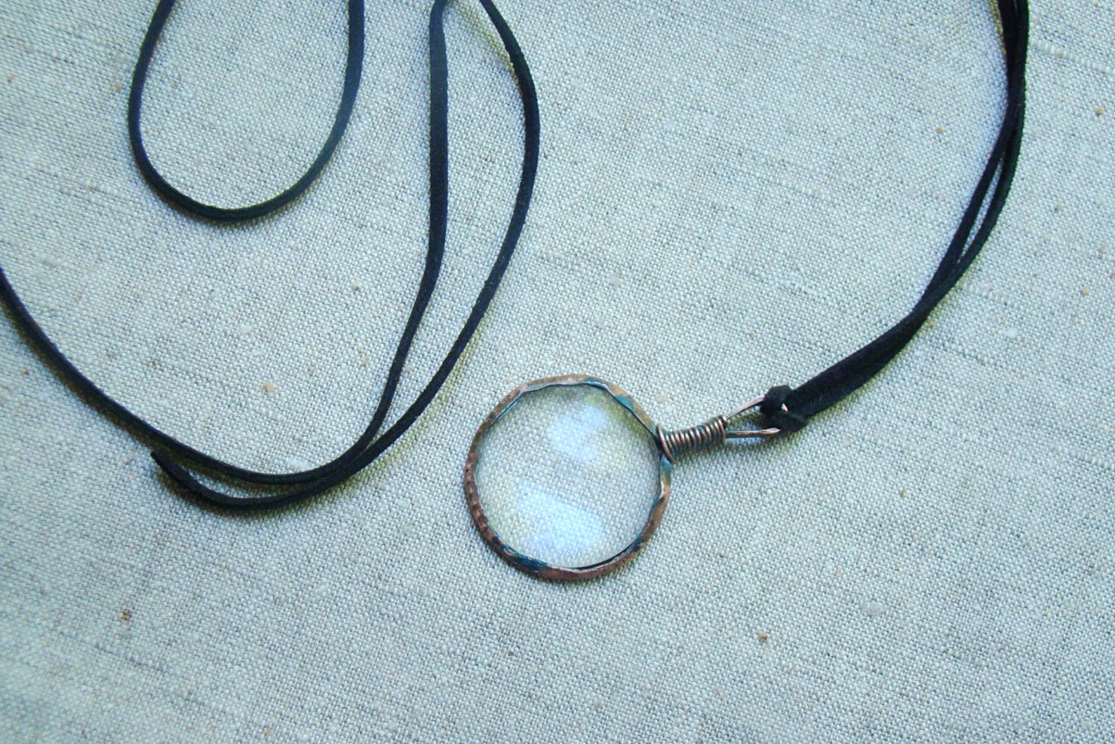 Glass Pendant Pendant Magnifying Necklace Magnifying Glass Etsy