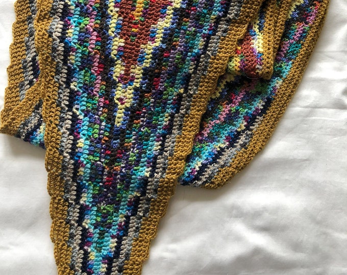 Crochet Scar, Colourful Crochet Scarf - Etsy