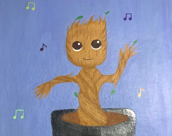 canvas, art, acrylic, painting, original, size 24-30cm, groot, wall decor, wall hanging, nursery,