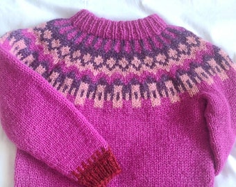 Lopapeysa, children's Icelandic wool sweater