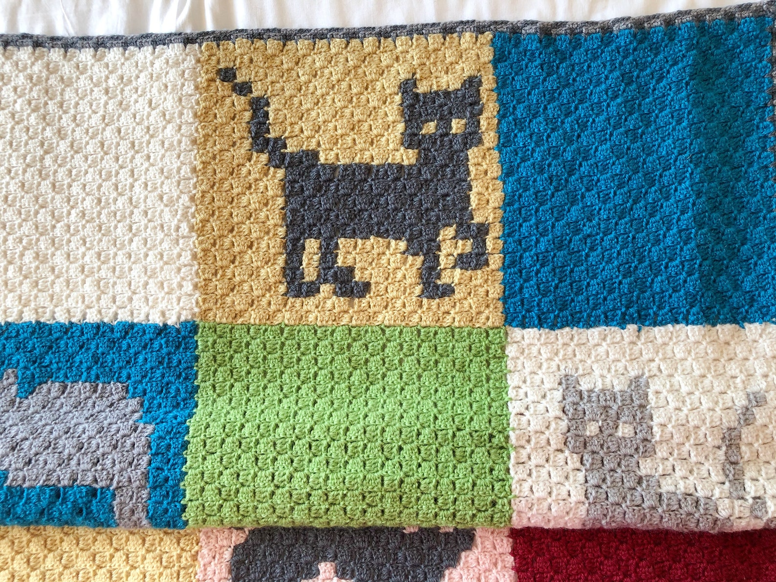 Crochet Cat Baby Blanket Cute Baby Blanket Etsy