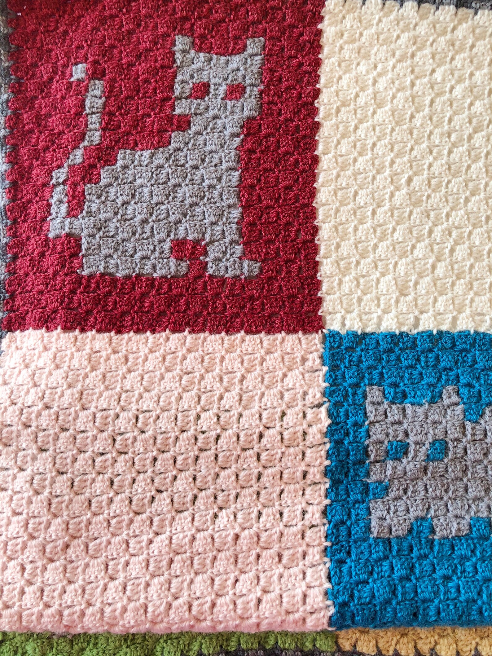 Crochet Cat Baby Blanket Cute Baby Blanket Etsy