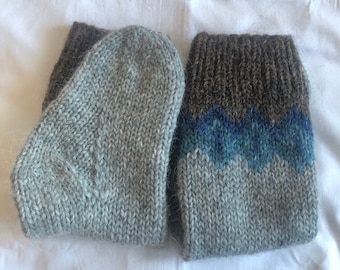 High Icelandic wool socks, warm and cozy wool socks, hand knit