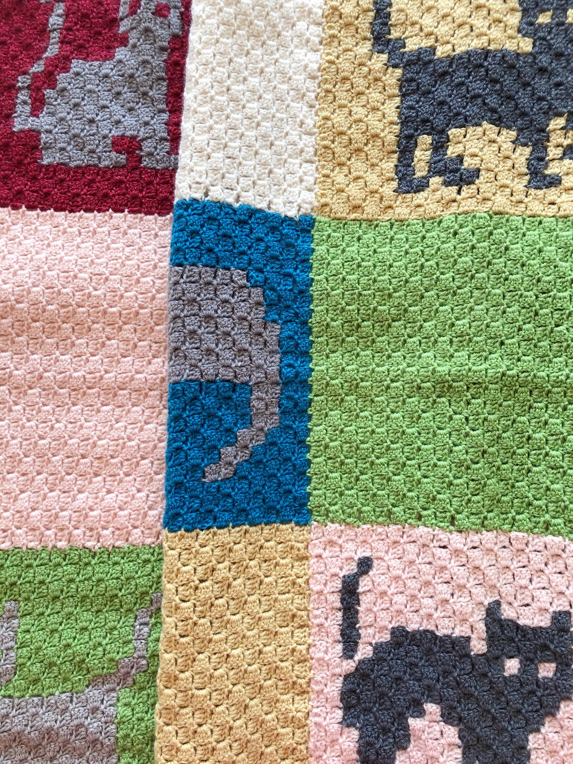 Crochet Cat Baby Blanket Cute Baby Blanket Etsy