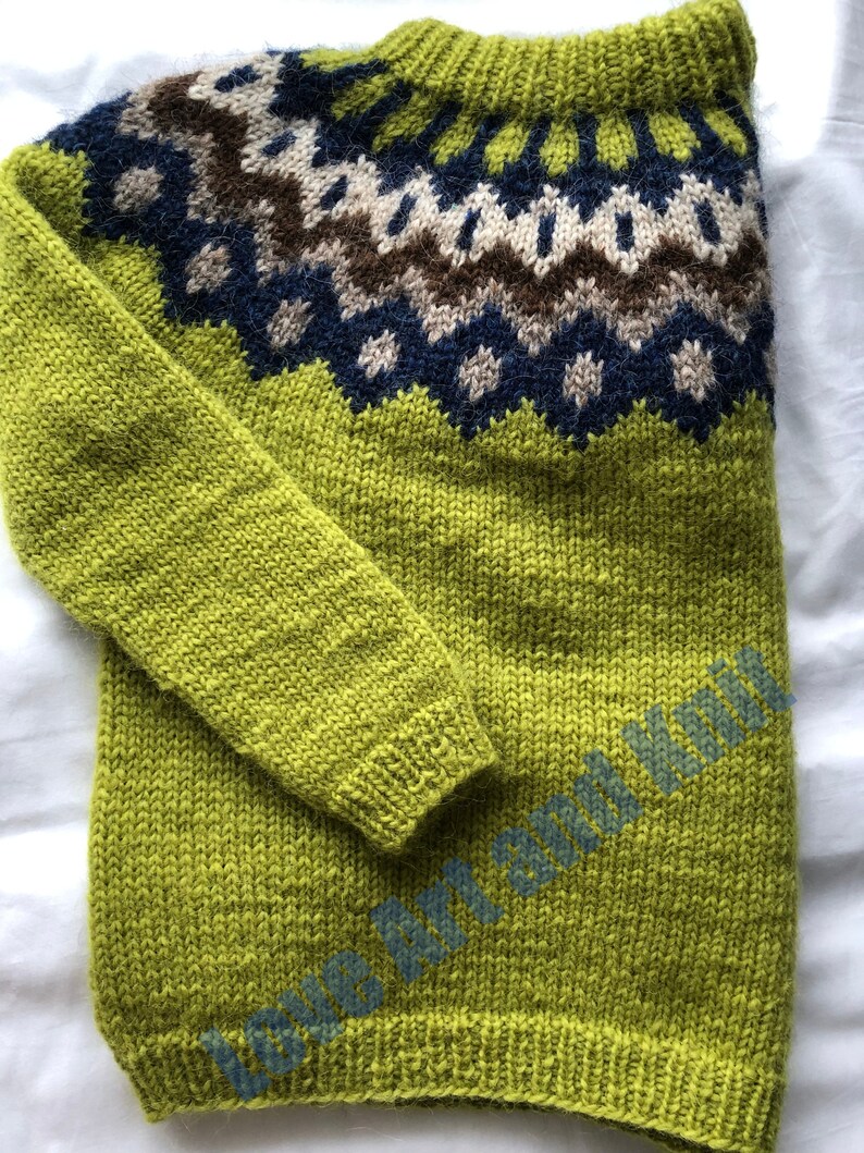 Icelandic Sweater Lopapeysa Children Sweater Etsy