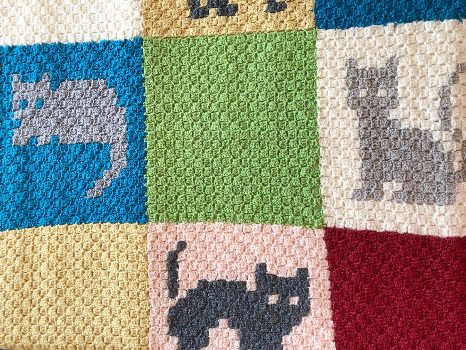 Crochet Cat Baby Blanket Cute Baby Blanket Etsy