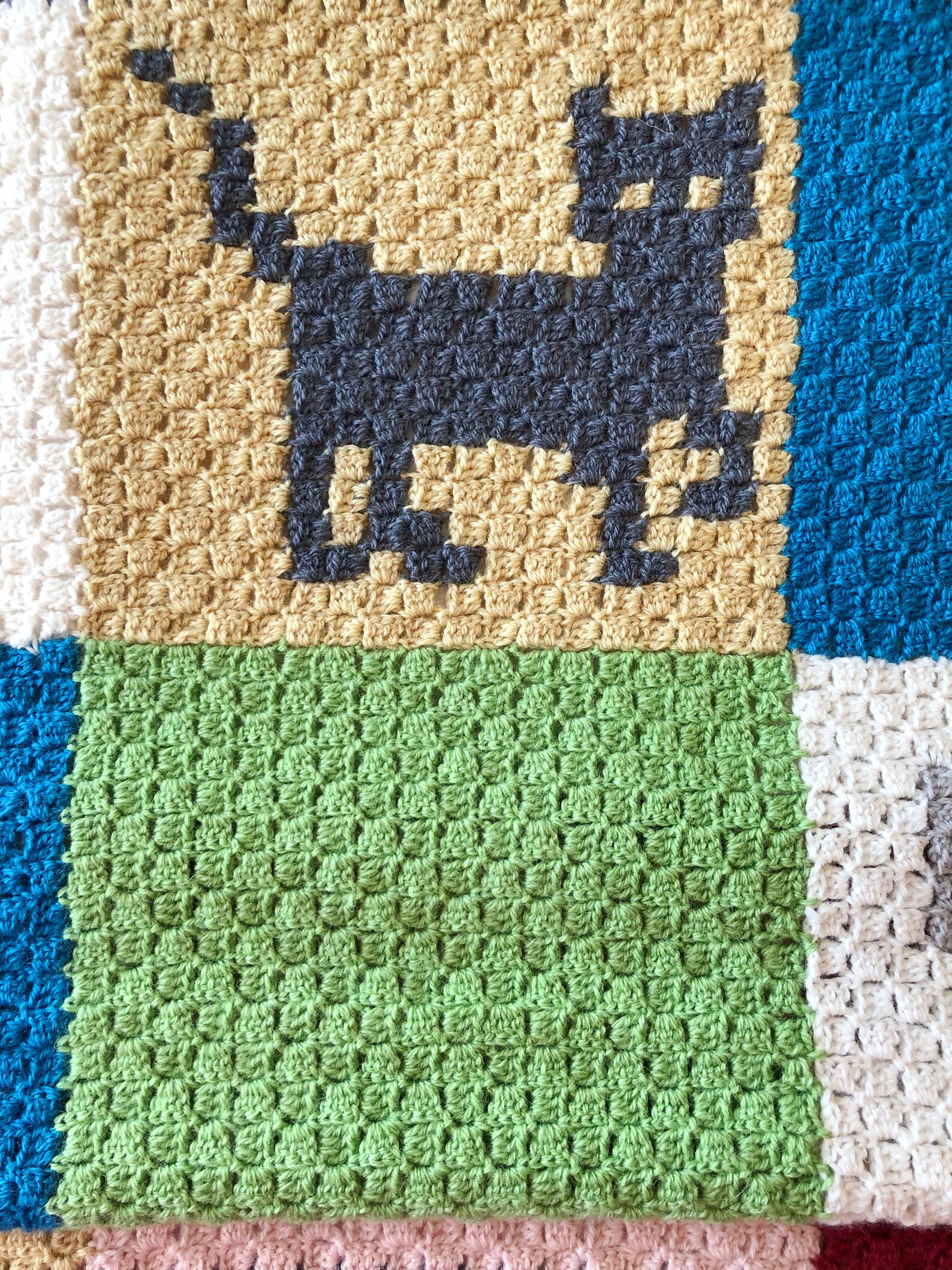 Crochet Cat Baby Blanket Cute Baby Blanket Etsy