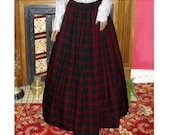 Ladies Victorian Edwardian costume SKIRT gentry ball gown fancy dress Sizes 6-32 tartan