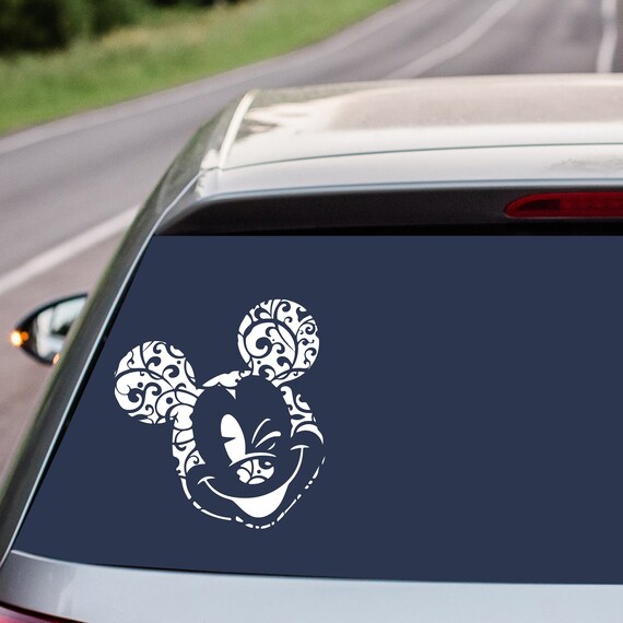 Disney Mickey Mouse Car Decal Etsy