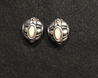 Vintage Silver Tone Clip Earrings