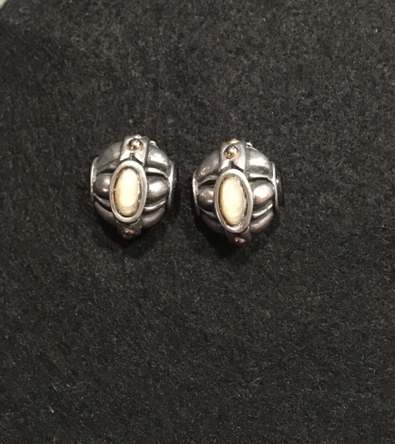 Vintage Silver Tone Clip Earrings