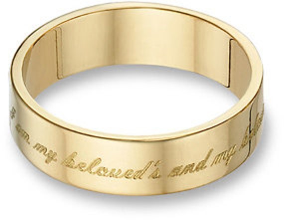 Custom Wedding Ring Engraved Ring Personalized Quote Ring Etsy