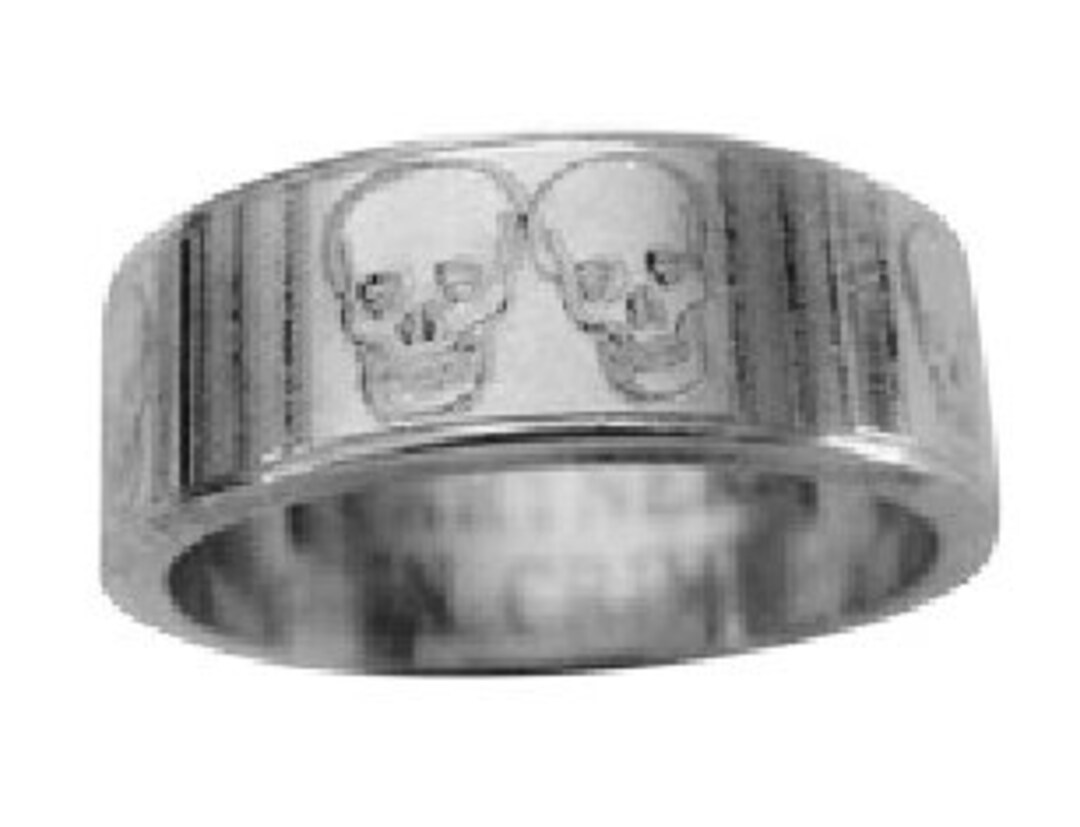 Partners in Crime Skull Ring Set Silver Wedding Rings Etsy