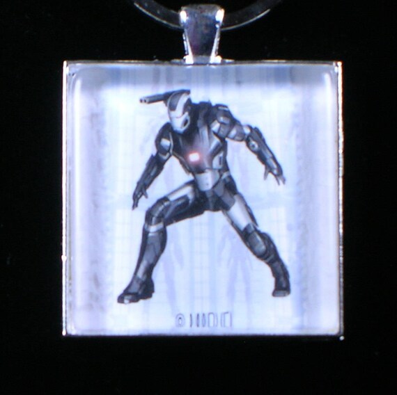 Iron Man Marvel Comics Robert Downey Tony Stark Superhero Rhodey War Machine James Rhodes Keychain Genuine Postage Stamp