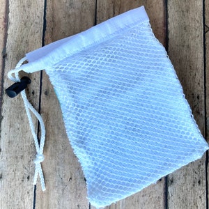 Polyester Mesh and Terry Cloth Soap, Shampoo Bar Saver Bag, Soap Saver Pouch, Soap On A Rope, Zero Waste Soap Saver, Exfoliator