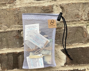 Nylon Netting Soap Saver Bag: Exfoliating Soap-on-a-Rope Pouch