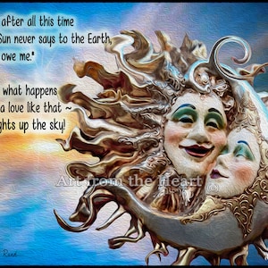 Hafiz Quote Art Print: Earth and Sun Spiritual Saying (Digital Download)