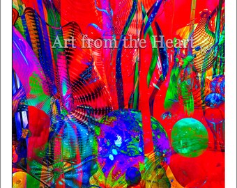 Celebration, Composite with blown glass, color and movement.