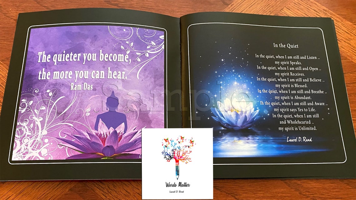 Coffee Table Book WORDS MATTER Inspirational Quotes and Art Etsy