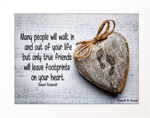 Friendship Quote Art Eleanor Roosevelt Heart Quotes Etsy