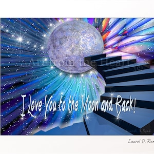 I Love You to the Moon Art Print: Signed Children&#39;s Quote