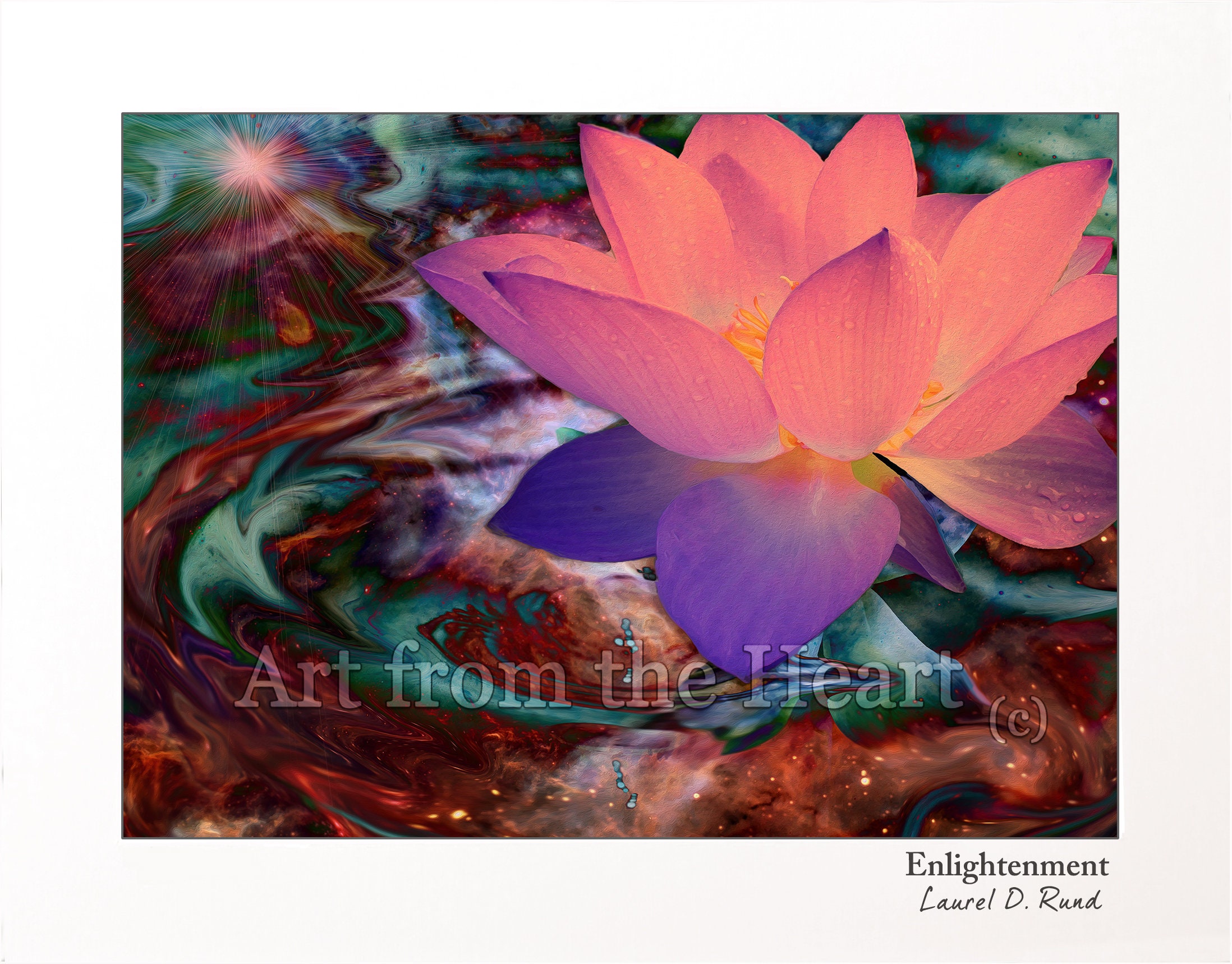 Enlightenment Lotus Flower Spiritual Art - Etsy