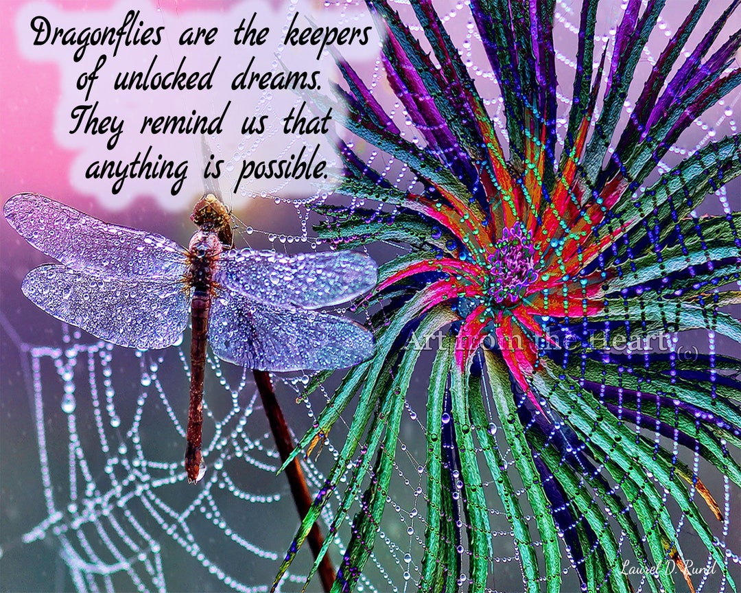 Dragonfly Dream Art Print: Inspirational Quote (digital Download) - Etsy