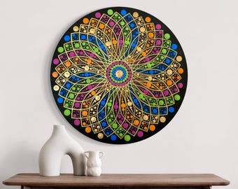 12 inch Mandala, Wall Art, dot mandalas, wedding gifts, spiritual art, meditation art, mandala wall decor, boho wall art