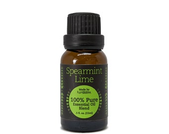 Spearmint Lime Aromatherapy Essential Oil Diffuser Blend - Pure Essential Oil blend for home or office