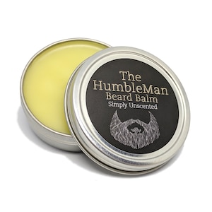 The HumbleMan Beard Balm - Unscented. All natural & handmade. Conditions, hydrates, shapes. Reduces dandruff.