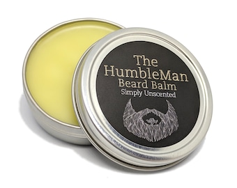 The HumbleMan Beard Balm - Unscented. All natural & handmade. Conditions, hydrates, shapes. Reduces dandruff.