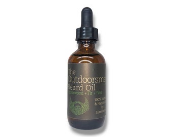 The Outdoorsman Beard Oil - Cedarwood + Fir + Pine - All Natural, Handmade, Conditions, Moisturizes, Relieves Dandruff