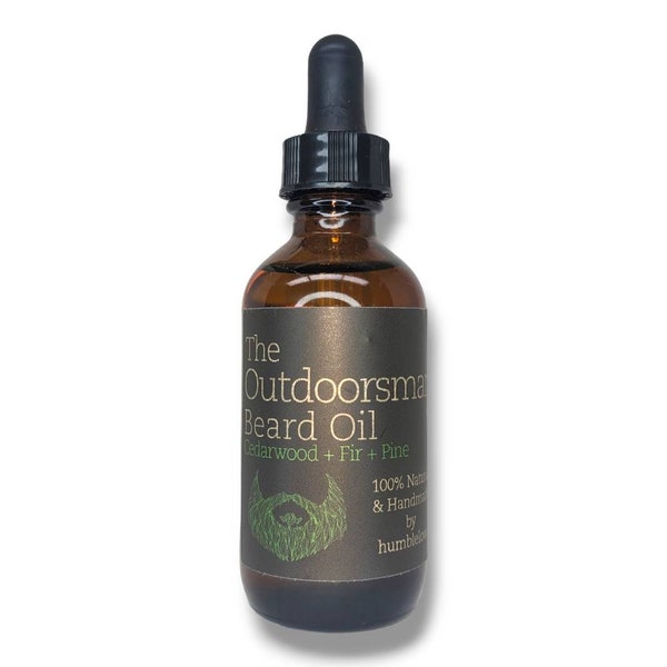 The Outdoorsman Beard Oil - Cedarwood + Fir + Pine - All Natural, Handmade, Conditions, Moisturizes, Relieves Dandruff