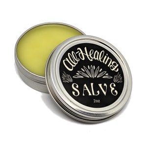 All-Healing Herbal Salve - 59 g - Handgjord, helt naturlig. Lugnande och närande för mindre hudirritationer.