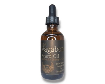 The Vagabond Beard Oil - Patchouli + Orange + Clove - All Natural, Handmade, Conditions, Moisturizes, Relieves Dandruff