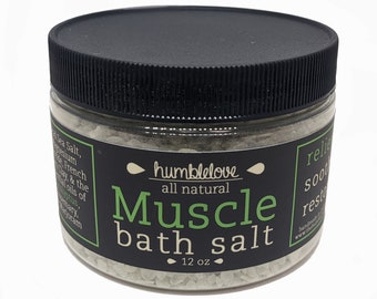 Muscle Bath Salt - All-natural essential oil based bath salt to help soothe achy muscles and joints