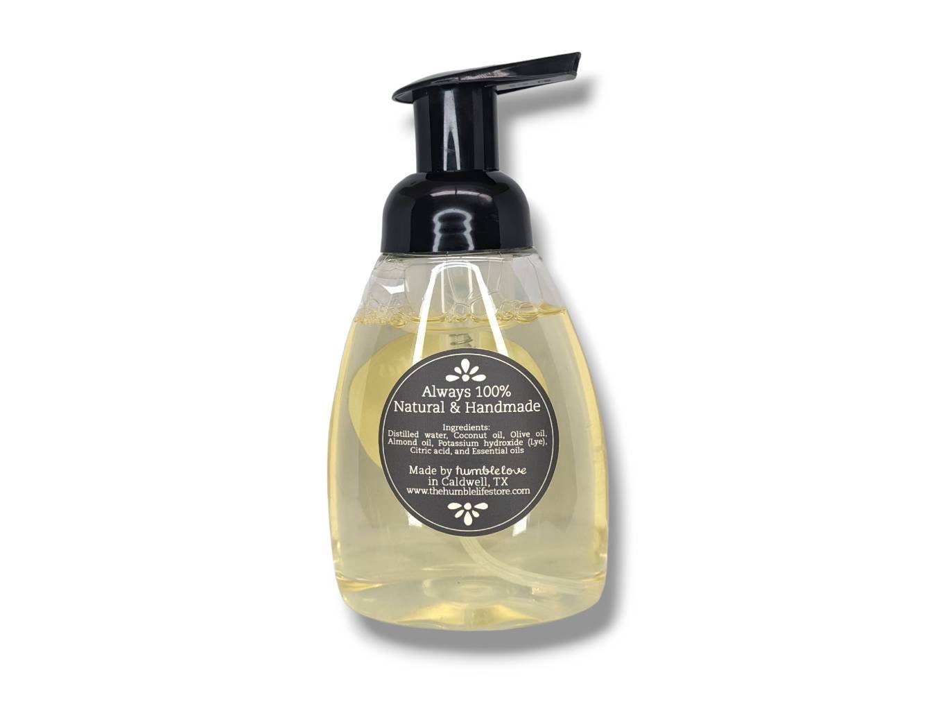 Sapone liquido per le mani alla lavanda e limone - Pompa in schiuma da 8  once - Disinfettante idratante e completamente naturale con oli essenziali 