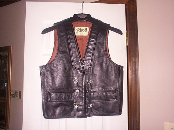 Vintage leather motorcycle vest Clearance