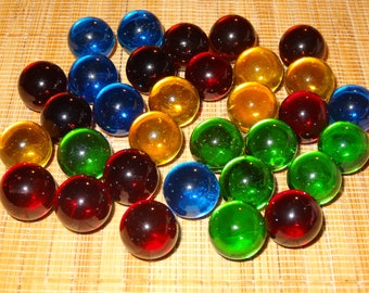 Lot of 5 Vintage Frosted Shooter 34 Matte Marbles Toy Game Glass Marbles Large Marbles Decorative Collectible