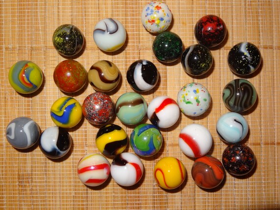 Lot Of 29 Mega Marbles Game Marbles Glass Marbles Toy Etsy