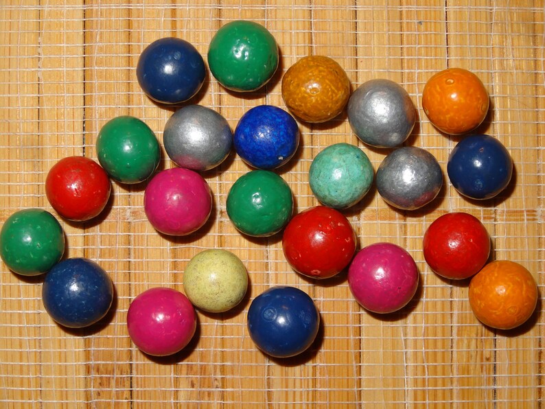 Lot of 23 Antique Clay Marbles / Pee Wee Marbles / Collectible Etsy