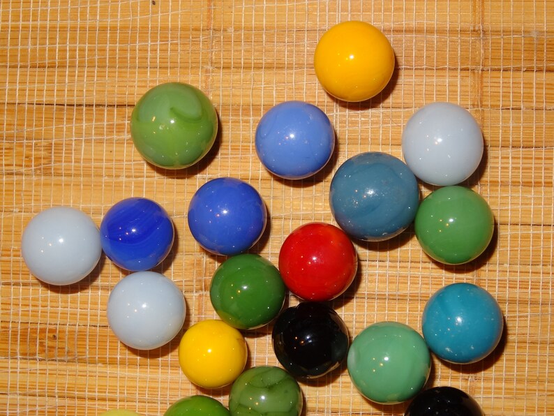 Lot of 25 Solid Color Marbles / / 5/8 / Craft Supplies Etsy