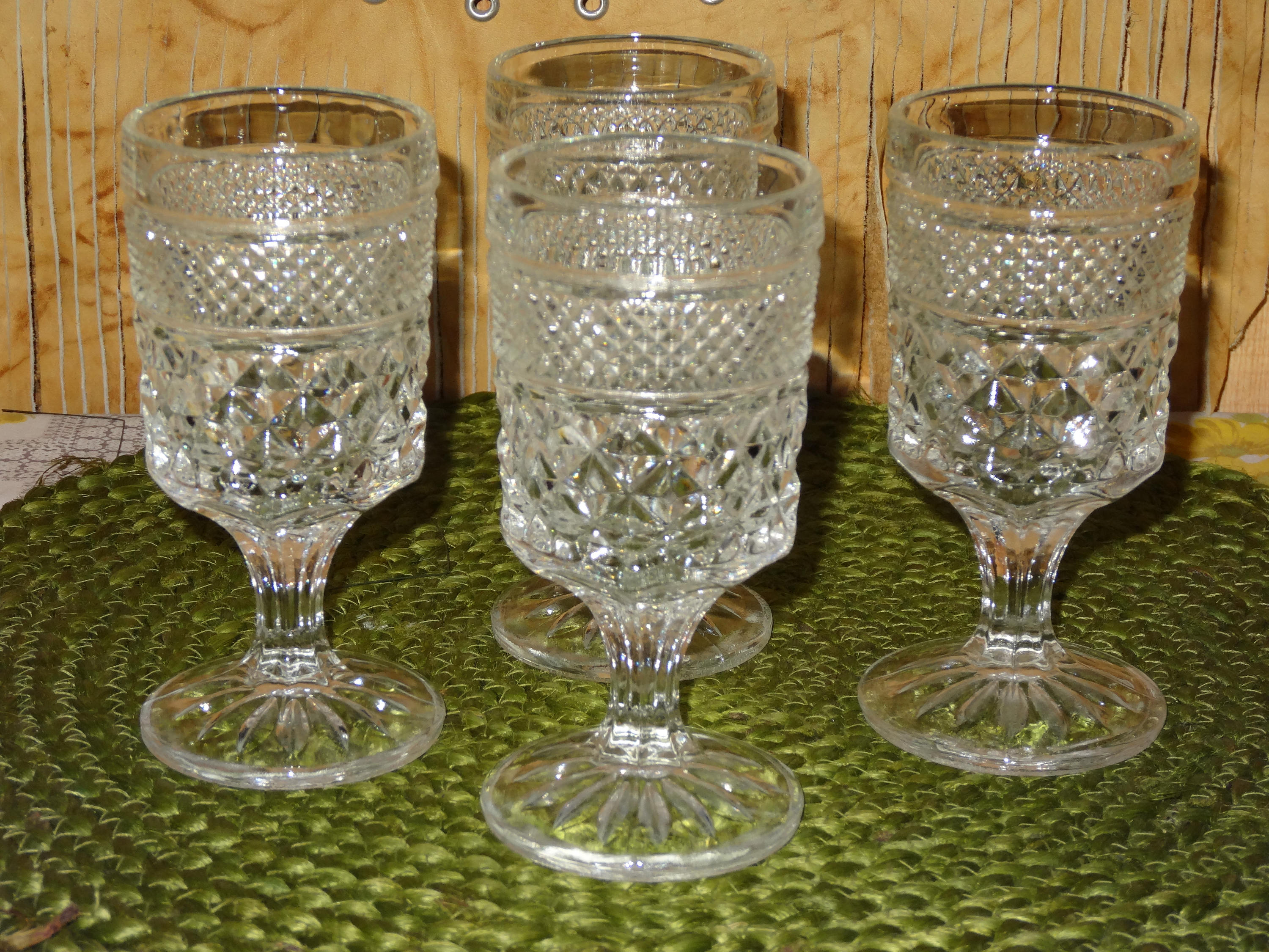 Set of 4 Anchor Hocking Wexford Wine Glasses / Wexford Goblets Etsy