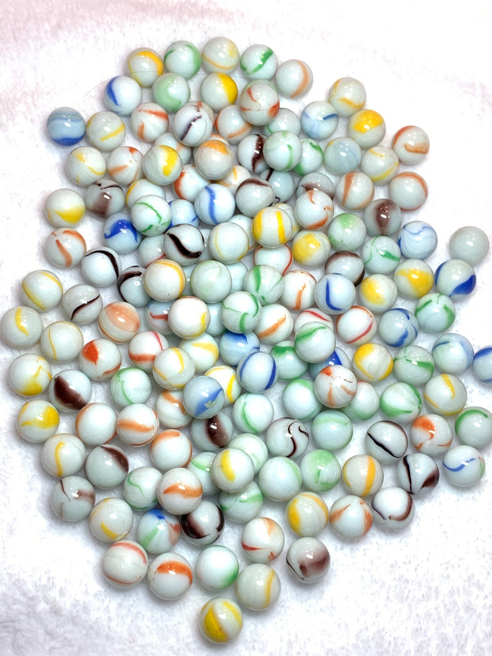 Lot of 20 Beach Ball Marbles / 5/8 / Glass Marbles / Toys / Etsy