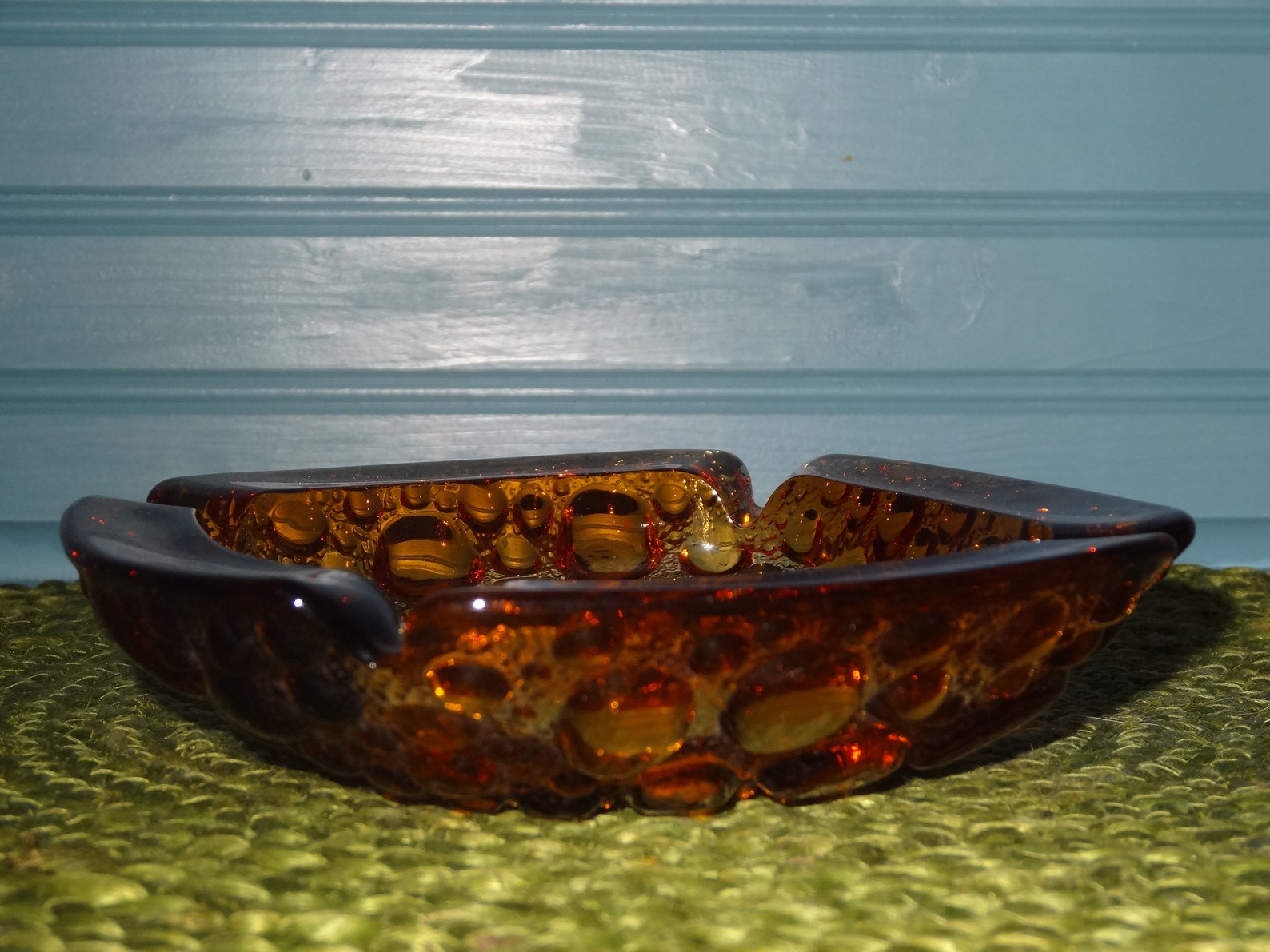 Vintage Retro Gold Ashtray / Glass Ashtray / Collectible / Etsy