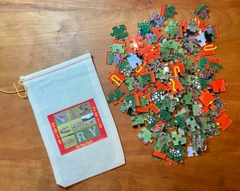 Custom cut and printed acrylic puzzle