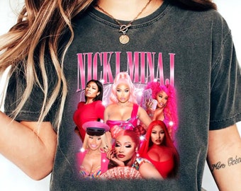 Nicki Minaj, Nicki Minaj Png, Comfort color Png, Nicki Minaj Gift, Rapper Homage Graphic Png, , Digital Download